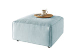 KAWOLA Hocker RANI Polsterhocker Cord hellblau