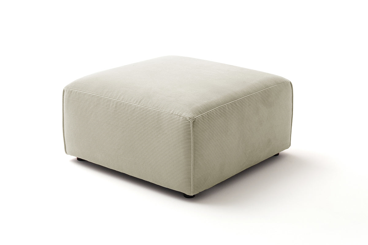KAWOLA Hocker RANI Polsterhocker Feincord beige
