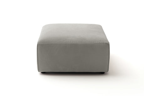 KAWOLA Hocker RANI Polsterhocker Feincord grau