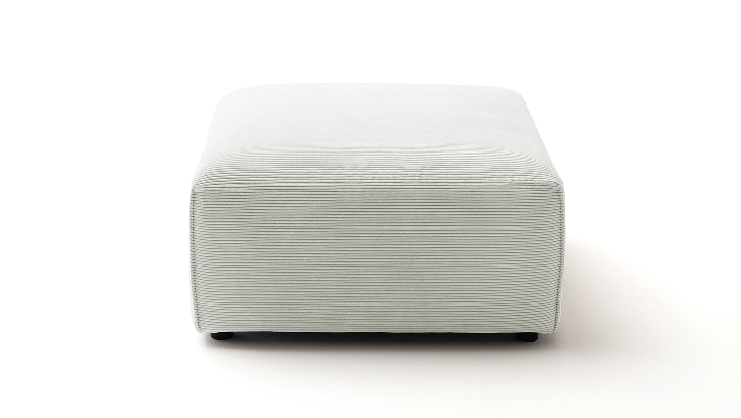 KAWOLA Hocker RANI Polsterhocker Feincord silber