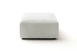 KAWOLA Hocker RANI Polsterhocker Feincord silber