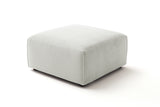 KAWOLA Hocker RANI Polsterhocker Feincord silber