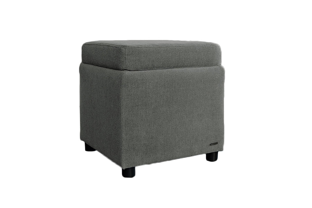 KAWOLA Hocker mit Stauraum IDA Stoff anthrazit