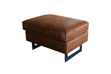 KAWOLA Hocker VILNIUS Lederfaserstoff cognac