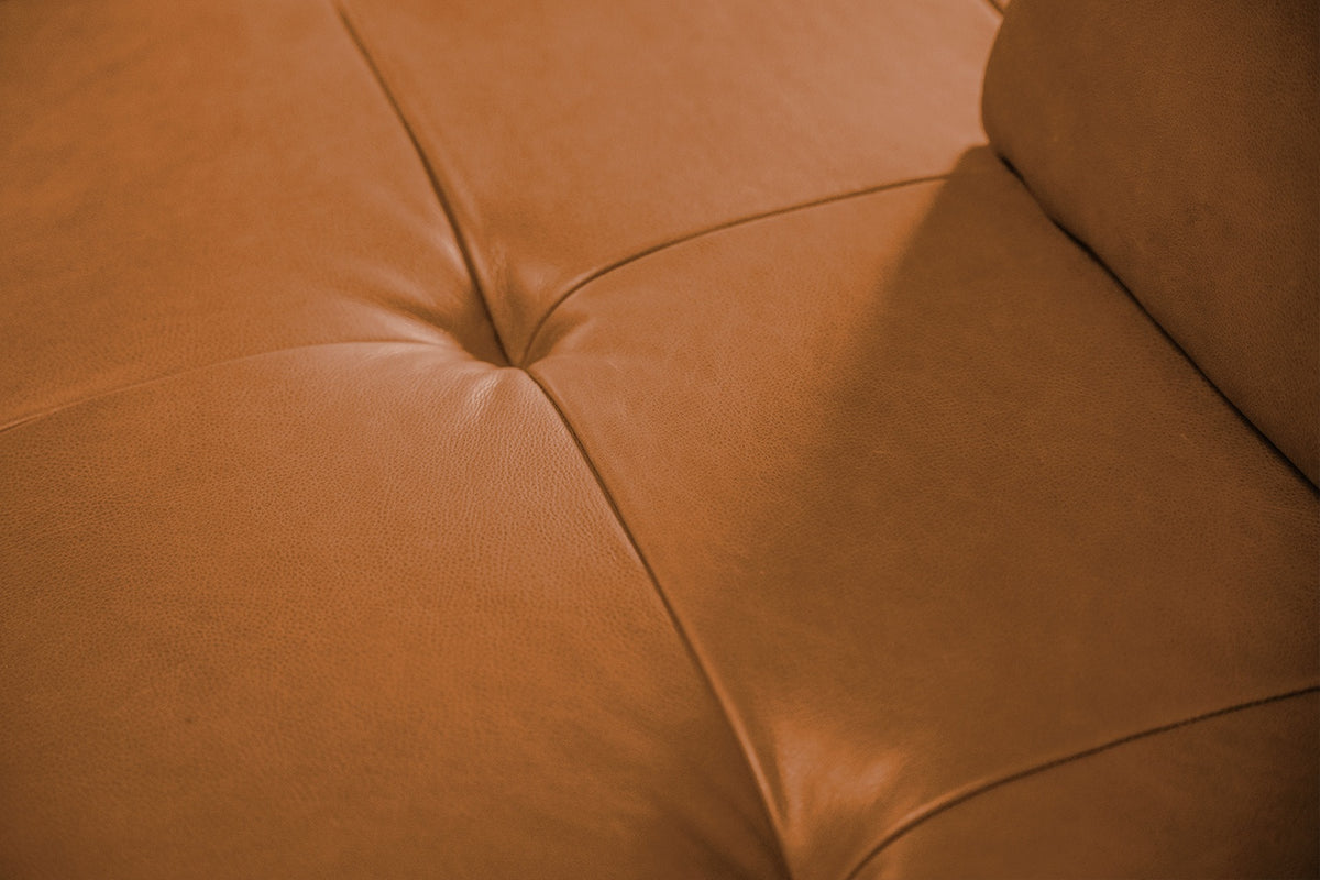 KAWOLA Hocker WIOLO Leder cognac