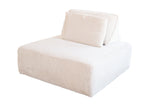 KAWOLA Hocker WIOLO SOFT Polsterhocker mit Rückenkissen Cord cremeweiß