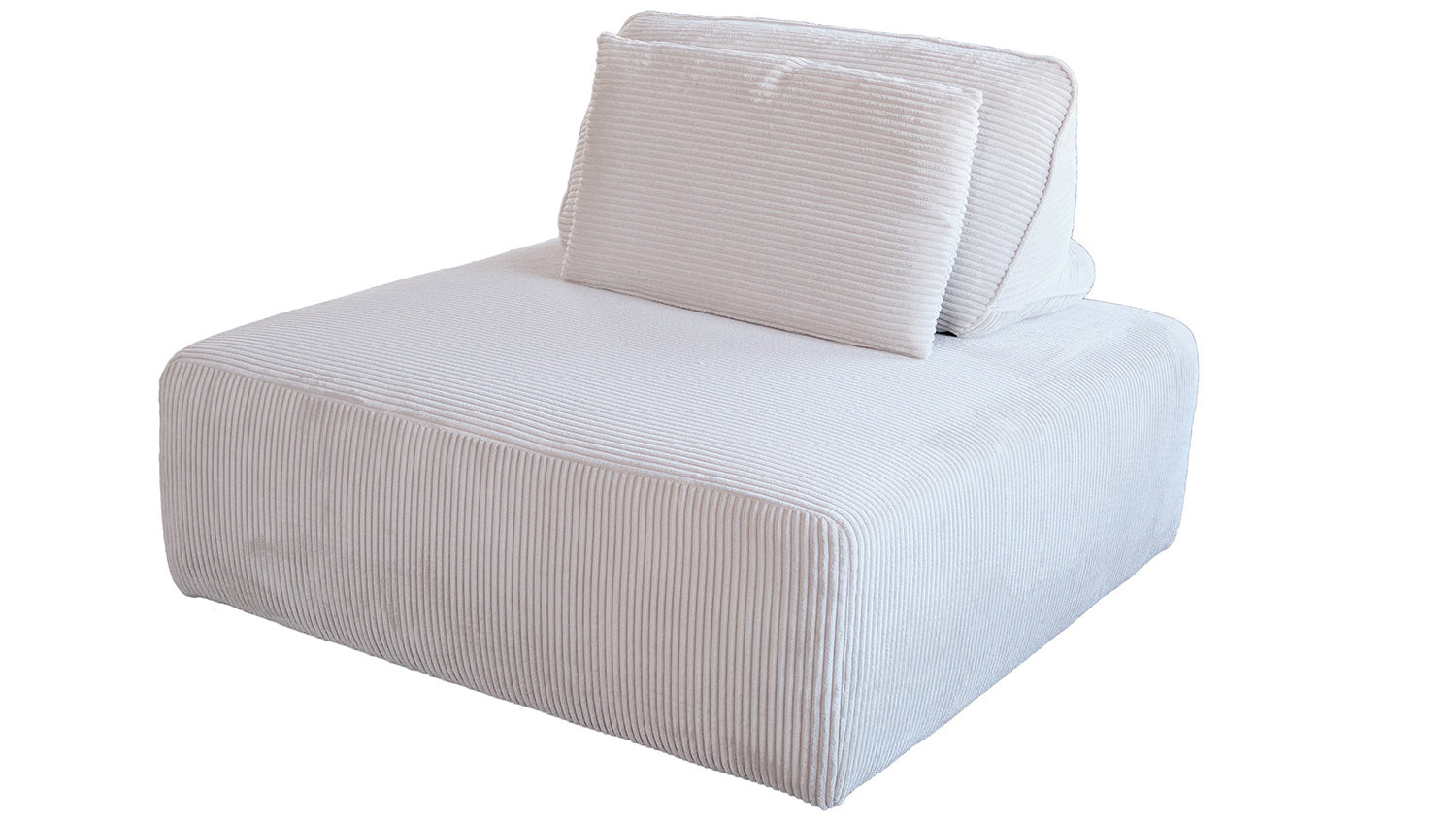 KAWOLA Hocker WIOLO SOFT Polsterhocker mit Rückenkissen Cord hellgrau