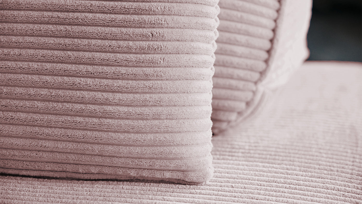 KAWOLA Hocker WIOLO SOFT Polsterhocker mit Rückenkissen Cord rosa