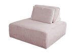 KAWOLA Hocker WIOLO SOFT Polsterhocker mit Rückenkissen Cord rosa