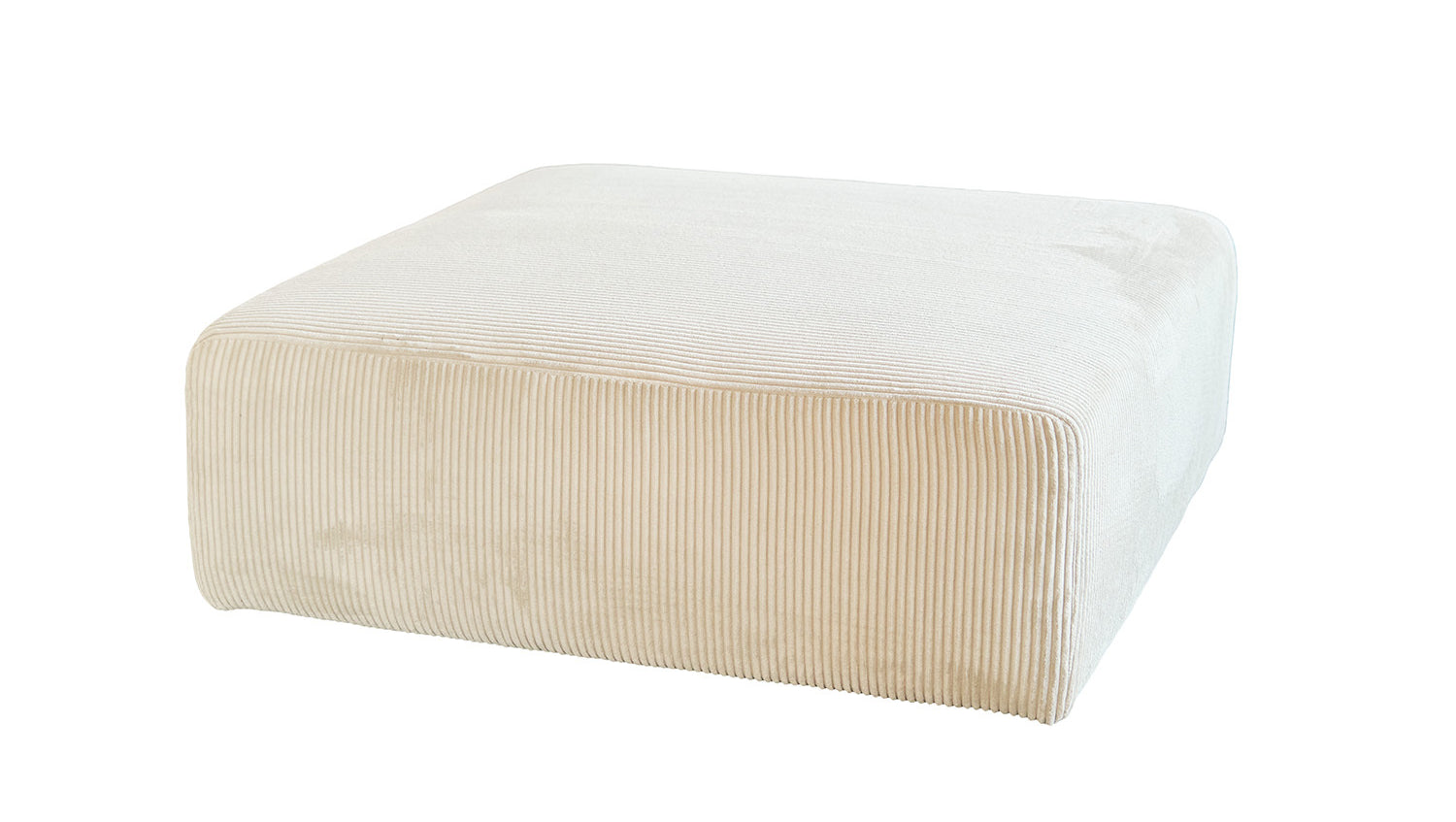 KAWOLA Hocker WIOLO SOFT Sitzelement für Modulsofa Cord cremeweiß