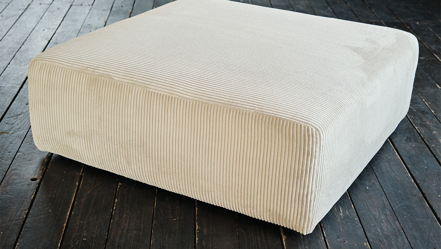 KAWOLA Hocker WIOLO SOFT Sitzelement für Modulsofa Cord cremeweiß