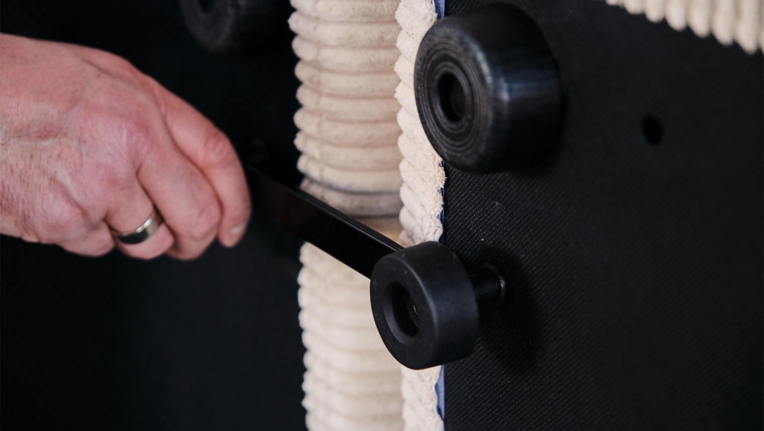 KAWOLA Hocker WIOLO SOFT Sitzelement für Modulsofa Cord cremeweiß