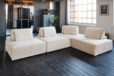 KAWOLA Hocker WIOLO SOFT Sitzelement für Modulsofa Cord cremeweiß