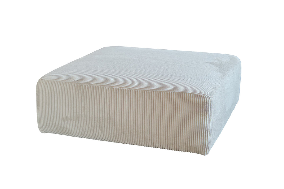 KAWOLA Hocker WIOLO SOFT Sitzelement für Modulsofa Cord hellgrau