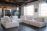 KAWOLA Hocker WIOLO SOFT Sitzelement für Modulsofa Cord hellgrau