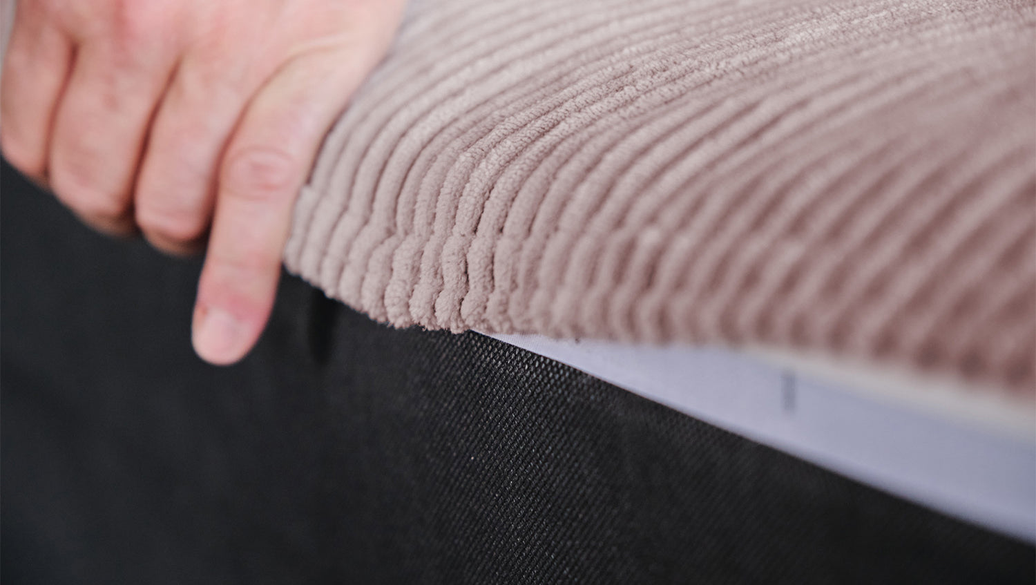 KAWOLA Hocker WIOLO SOFT Sitzelement für Modulsofa Cord rosa