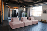 KAWOLA Hocker WIOLO SOFT Sitzelement für Modulsofa Cord rosa