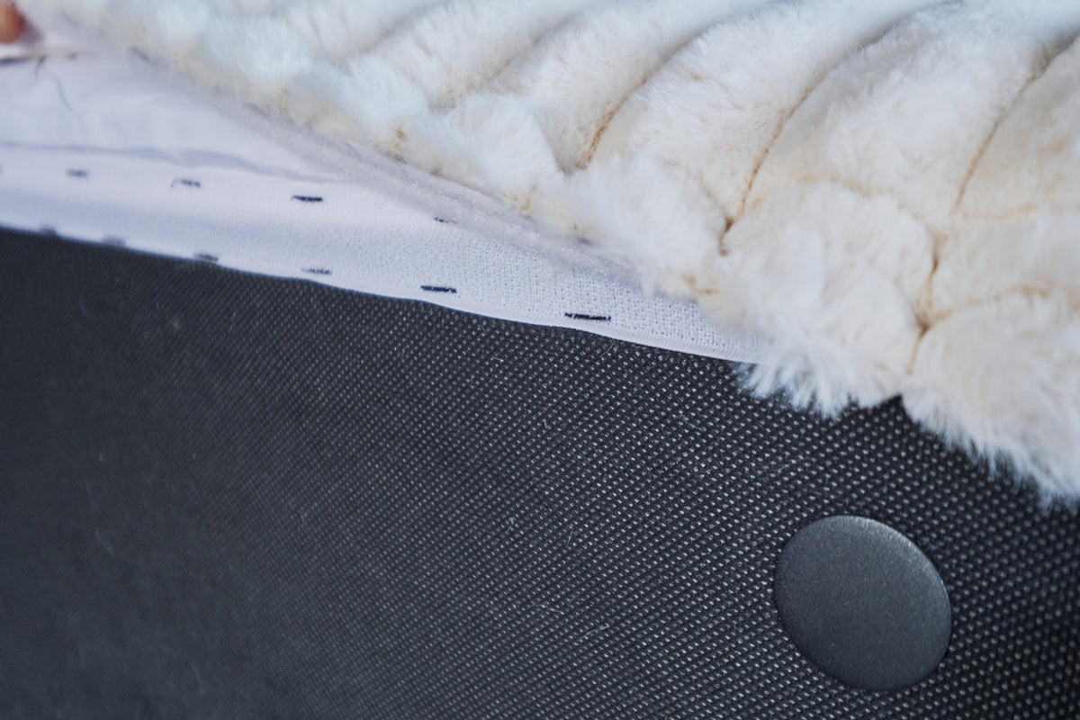 KAWOLA Hocker WIOLO SOFT Sitzelement für Modulsofa Weicher Breitcord cremeweiß