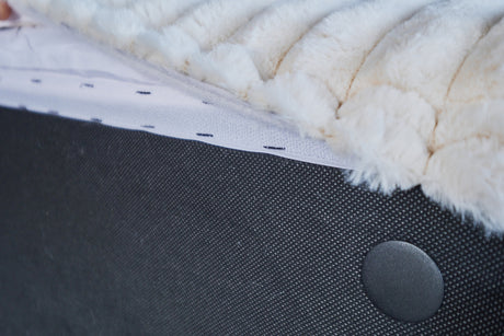 KAWOLA Hocker WIOLO SOFT Sitzelement für Modulsofa Weicher Breitcord cremeweiß