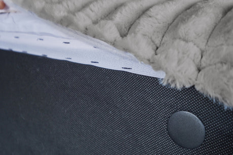KAWOLA Hocker WIOLO SOFT Sitzelement für Modulsofa Weicher Breitcord grau