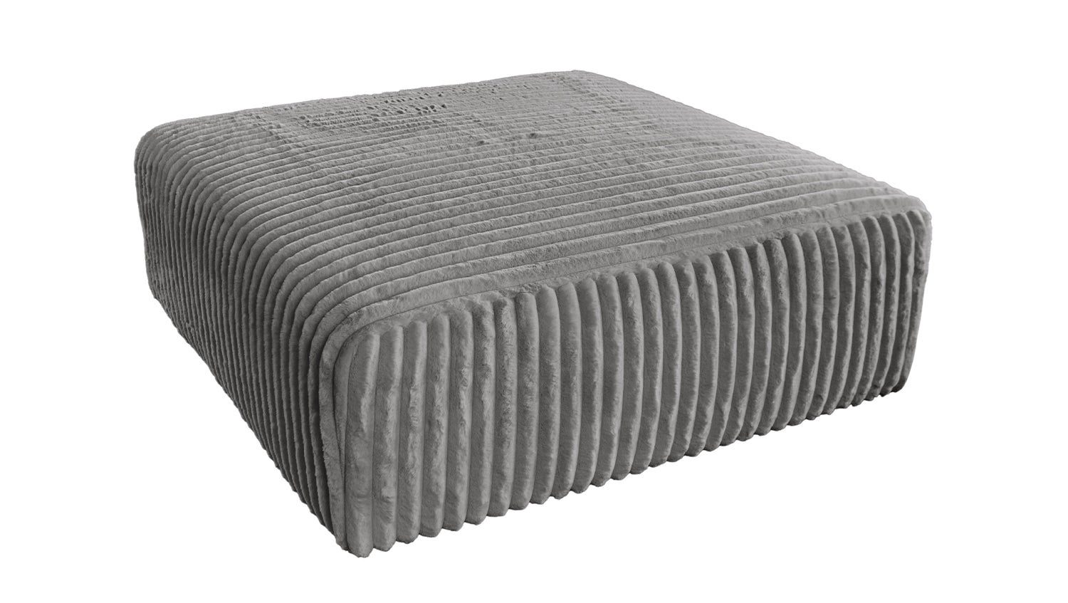 KAWOLA Hocker WIOLO SOFT Sitzelement für Modulsofa Weicher Breitcord grau