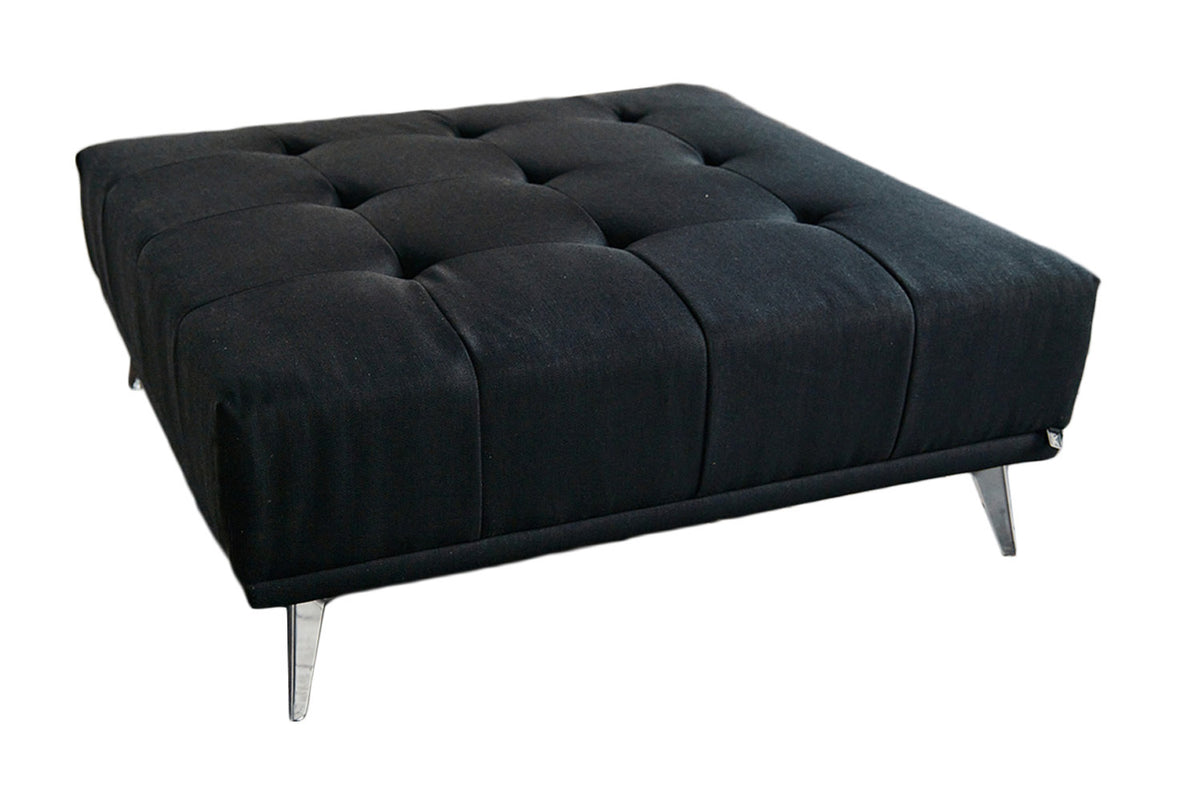 KAWOLA Hocker WIOLO Stoff schwarz