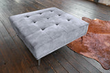KAWOLA Hocker WIOLO velvet grau