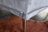 KAWOLA Hocker WIOLO velvet grau