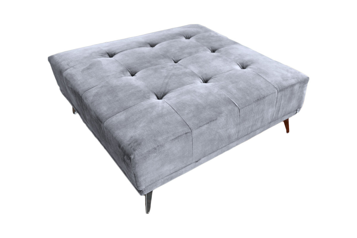 KAWOLA Hocker WIOLO velvet grau