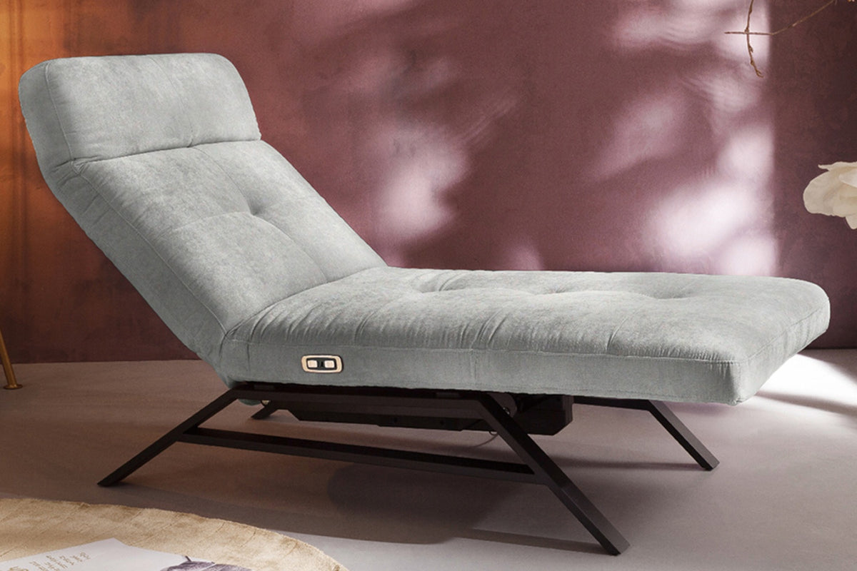 KAWOLA Liege AMERIVA Relaxliege Velvet silber