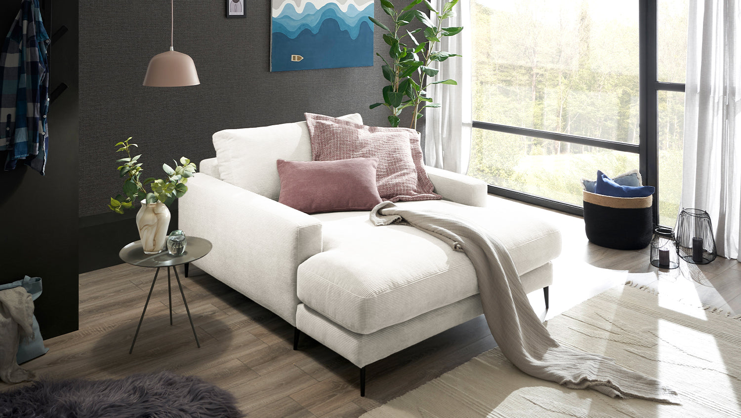 KAWOLA Longseat CARA Feincord weiß