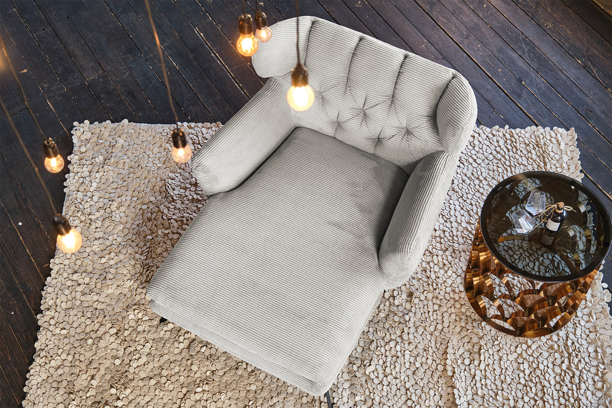 KAWOLA Longseat CHARME Cord hellgrau