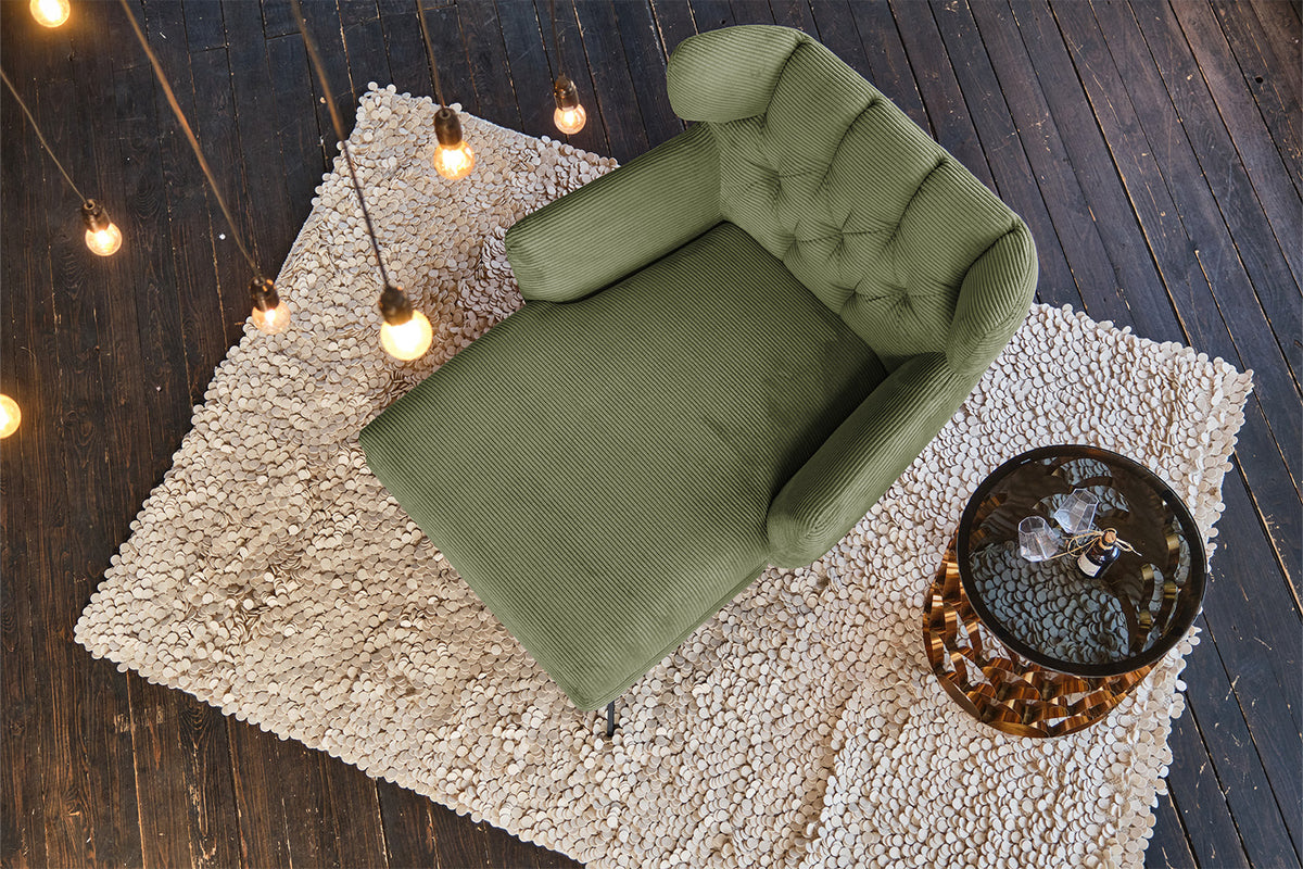 KAWOLA Longseat CHARME Cord olivgrün