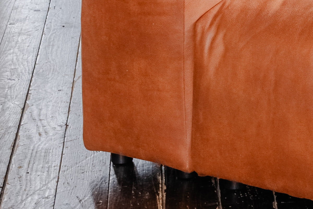 KAWOLA Loveseat MIA Modularer Sessel 4-tlg. Lederfaserstoff cognac