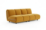 KAWOLA Modulsofa LAYLA 2-Sitzer 2 Module Velvet gelb