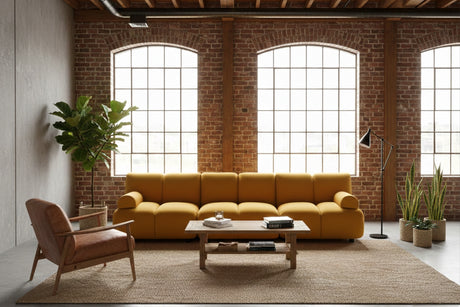 KAWOLA Modulsofa LAYLA 3-Sitzer 3 Module Velvet gelb