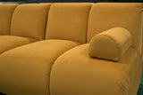 KAWOLA Modulsofa LAYLA Ecksofa 3 Module Velvet gelb