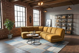 KAWOLA Modulsofa LAYLA Ecksofa 3 Module Velvet gelb