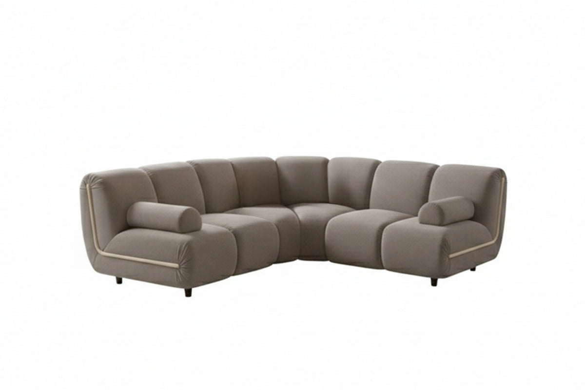 KAWOLA Modulsofa LAYLA Ecksofa 3 Module Velvet taupe