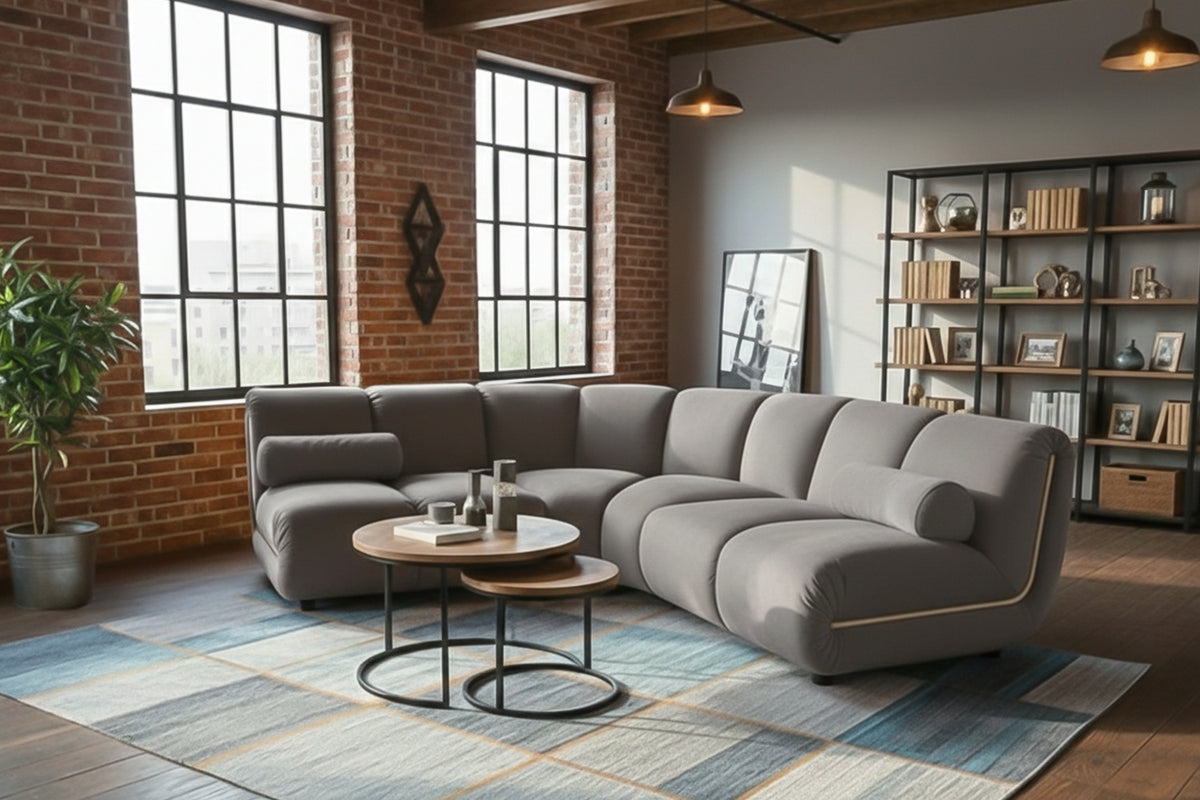 KAWOLA Modulsofa LAYLA Ecksofa 3 Module Velvet taupe