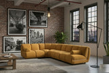 KAWOLA Modulsofa LAYLA Ecksofa 4 Module Velvet gelb
