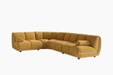 KAWOLA Modulsofa LAYLA Ecksofa 4 Module Velvet gelb
