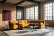KAWOLA Modulsofa LAYLA Ecksofa 4 Module Velvet gelb, Mit Armlehne