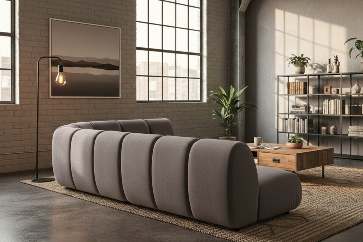 KAWOLA Modulsofa LAYLA Ecksofa 4 Module Velvet taupe