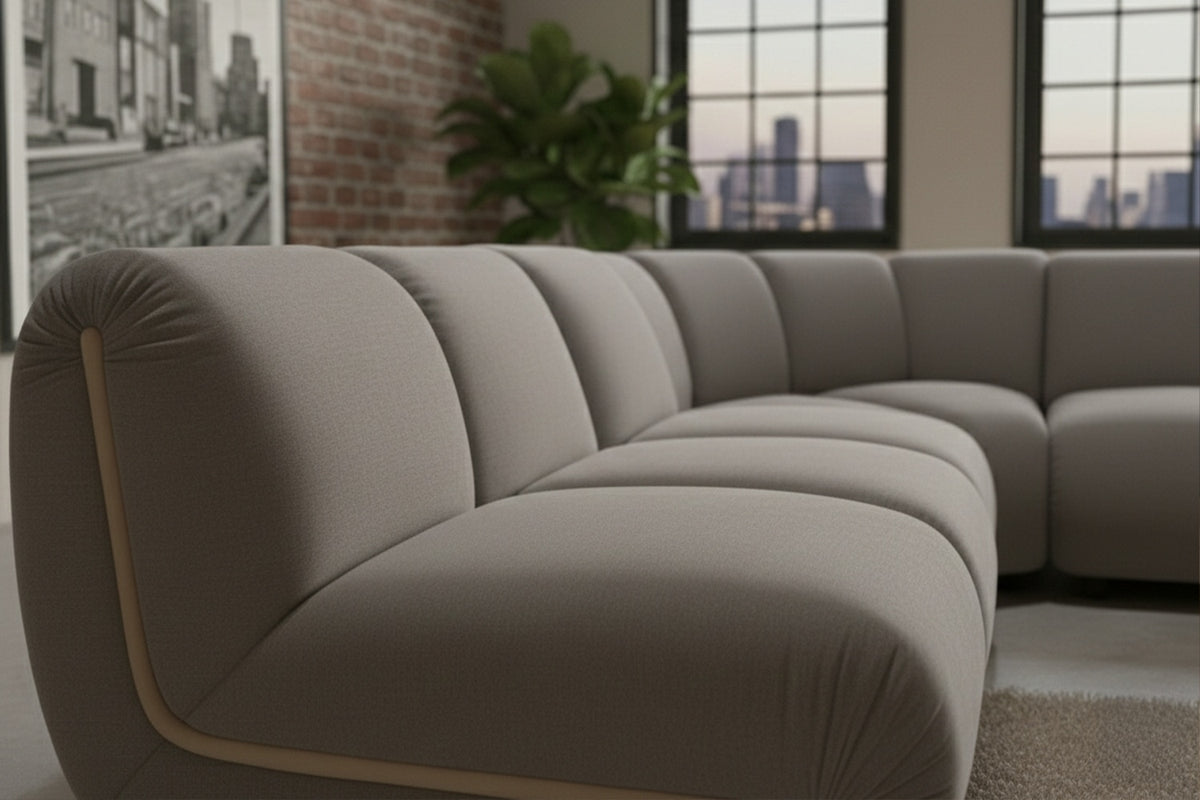KAWOLA Modulsofa LAYLA Ecksofa 4 Module Velvet taupe