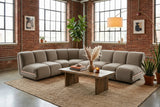 KAWOLA Modulsofa LAYLA Ecksofa 4 Module Velvet taupe, Ohne Zusatzausstattung