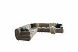 KAWOLA Modulsofa LAYLA Ecksofa 5 Module Velvet taupe