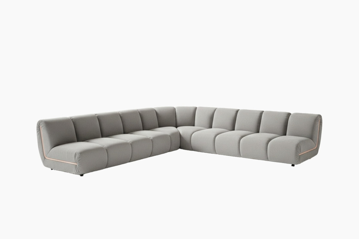 KAWOLA Modulsofa LAYLA Ecksofa 5 Module Velvet taupe