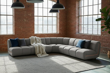 KAWOLA Modulsofa LAYLA Ecksofa 5 Module Velvet taupe, Ohne Zusatzausstattung