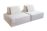KAWOLA Modulsofa WIOLO SOFT 2 Module 2 Rückenkissen Cord cremeweiß